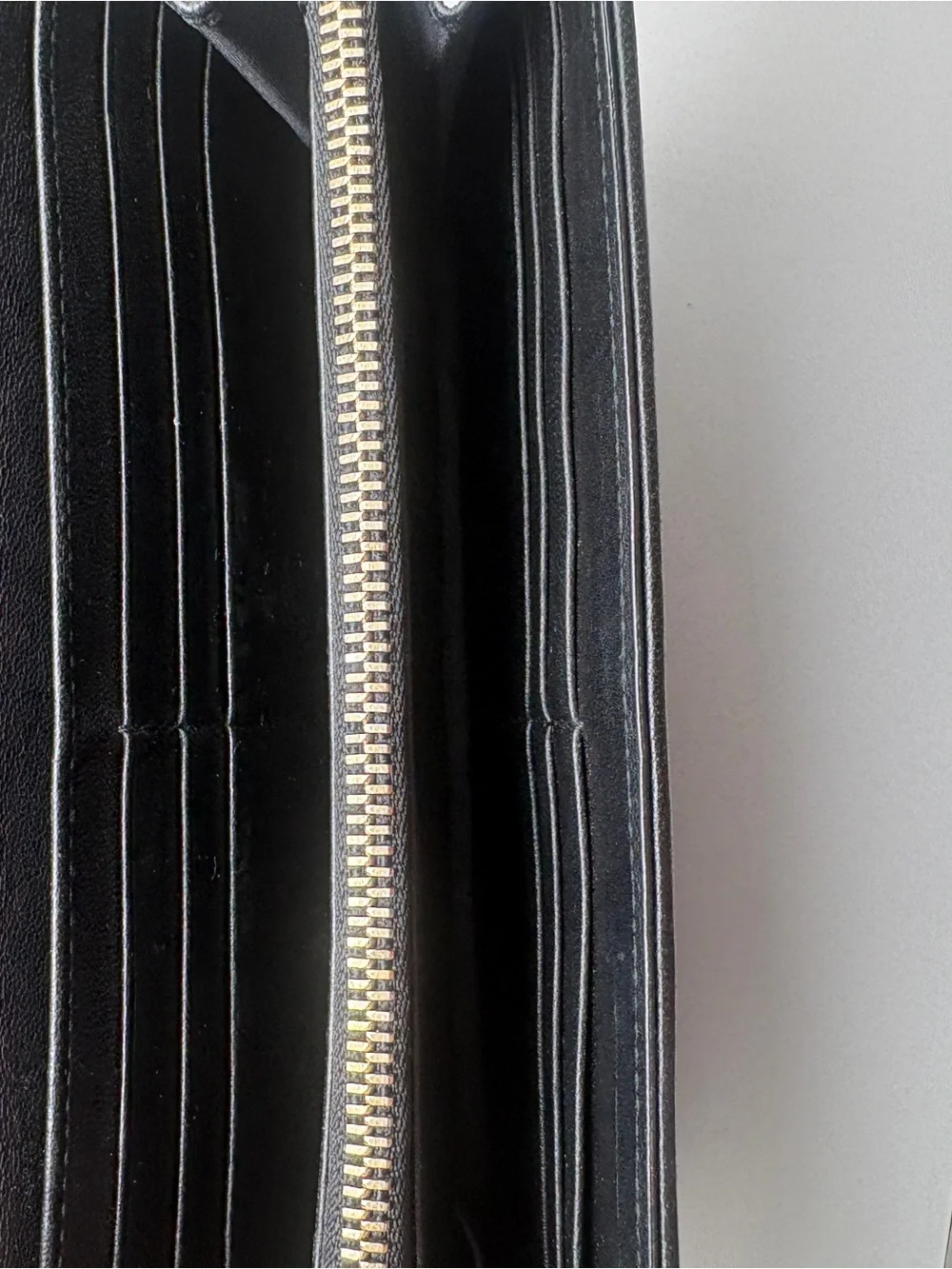 Dior Black Quilted Leather Shoulder Wallet with Gold Chain